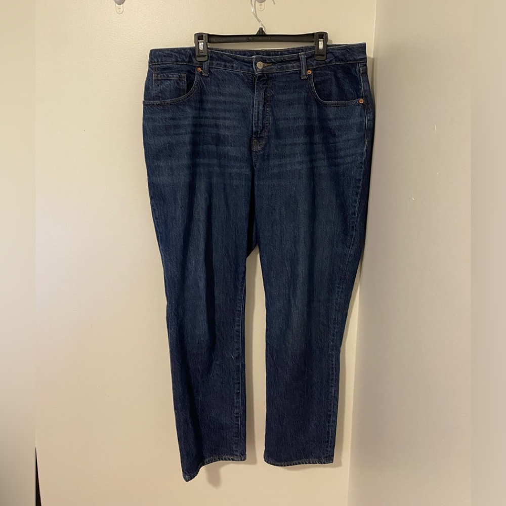 Old Navy Ladies Denim Dad Jean Dark Tulip Size 16